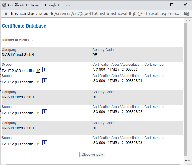 ��(gu��)DIAS�t�⹫˾TUV�C��(sh��)��ԃ�Y(ji��)��